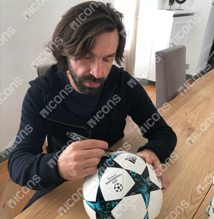 Andrea Pirlo Signed 2017-18 UEFA Champions League Football