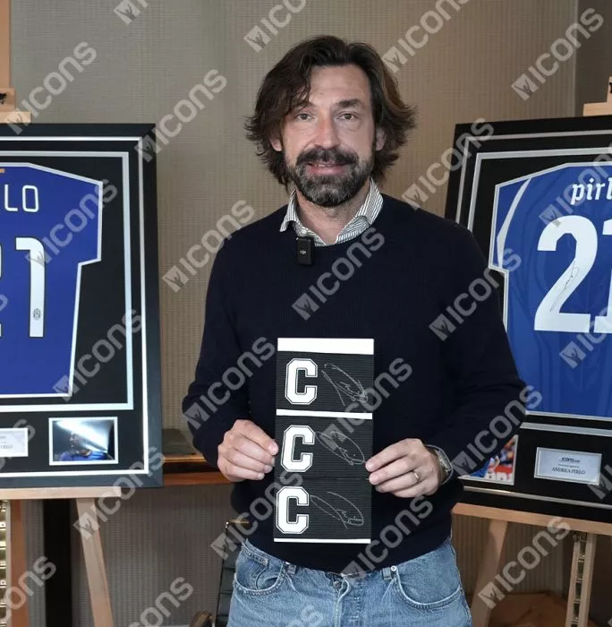 Andrea Pirlo Signed And Framed Captain's Armband