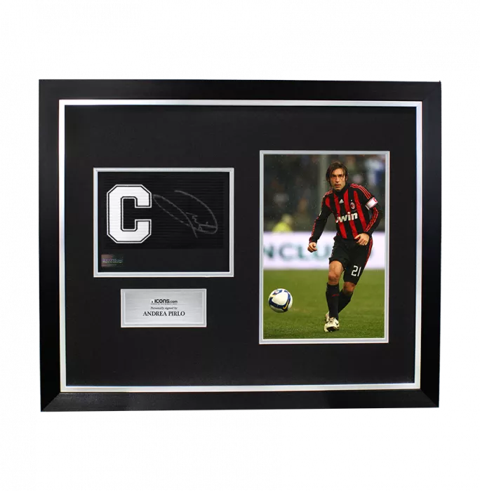 Andrea Pirlo Signed and Framed Captain's Armband