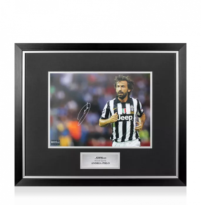 Andrea Pirlo Signed Juventus Photo In Premium Photo Frame: UEFA Champions League Finalist