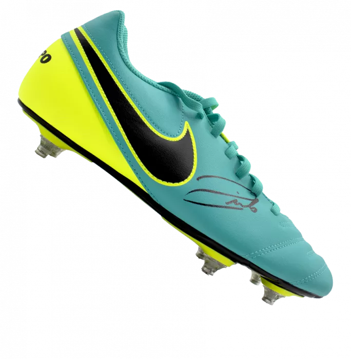 Andrea Pirlo Signed Nike Tiempo Boot In Bubble Frame: Option 1