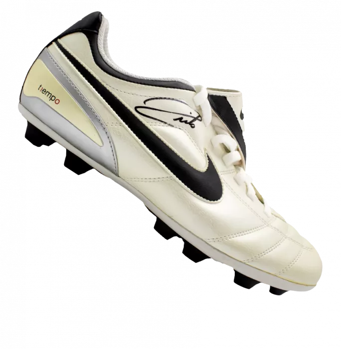 Andrea Pirlo Signed Nike Tiempo Boot In Bubble Frame: Option 1