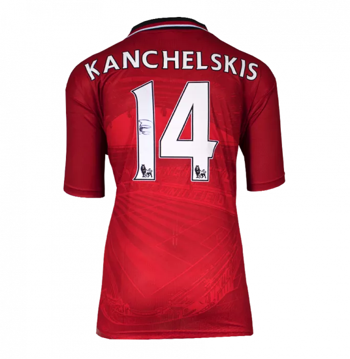 Andrei Kanchelskis Front Signed Manchester United 1996 1996-97 Home Shirt