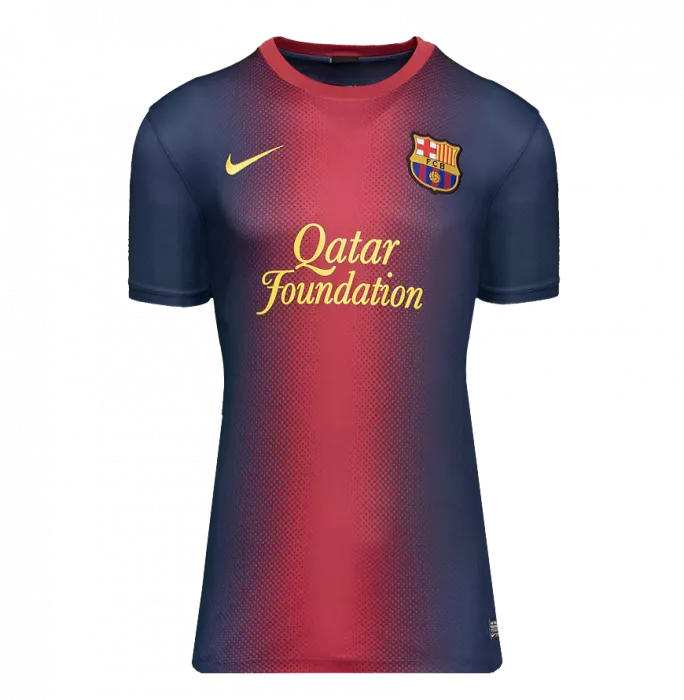 Andres Iniesta Official FC Barcelona Back Signed And Framed 2012-13 Home Shirt