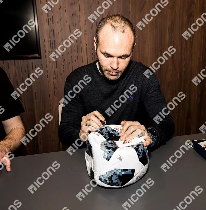 Andres Iniesta Signed 2018 FIFA World Cup Telstar 18 Football