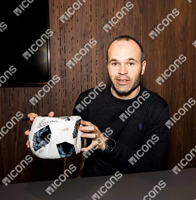 Andres Iniesta Signed 2018 FIFA World Cup Telstar 18 Football