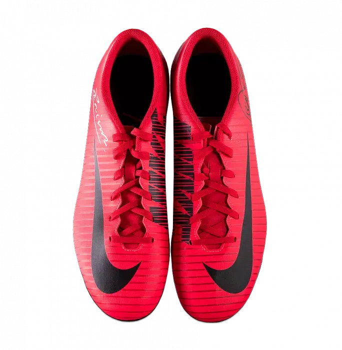Andres Iniesta Signed Red And Black Nike Mercurial Boot