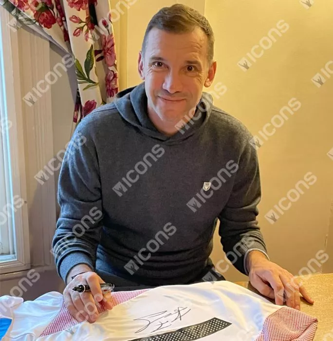 Andriy Shevchenko Official AC Milan Back Signed And Framed 2002-03 Away Shirt: "For Peace" Special Edition