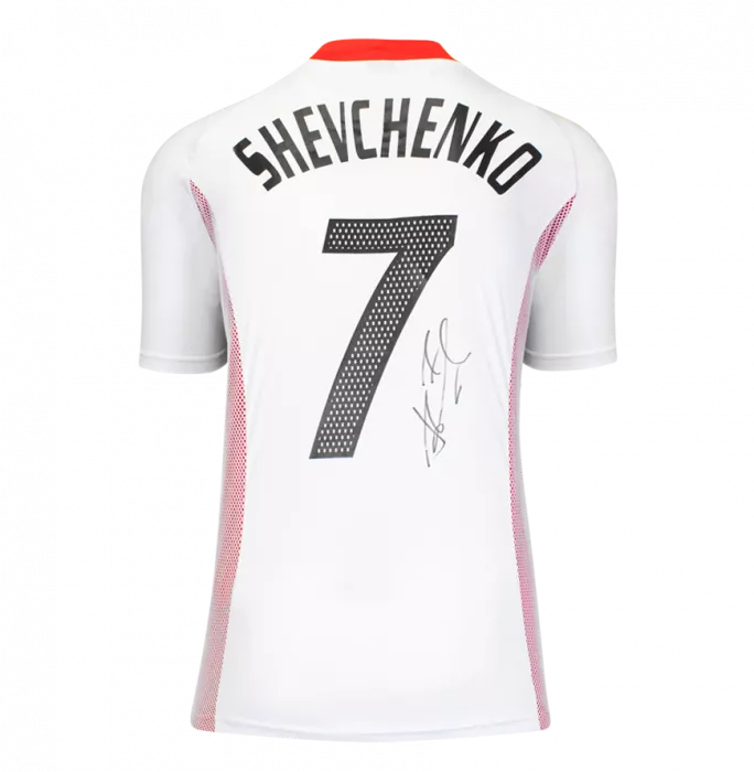 Andriy Shevchenko Official AC Milan Back Signed And Framed 2002-03 Away Shirt: "For Peace" Special Edition