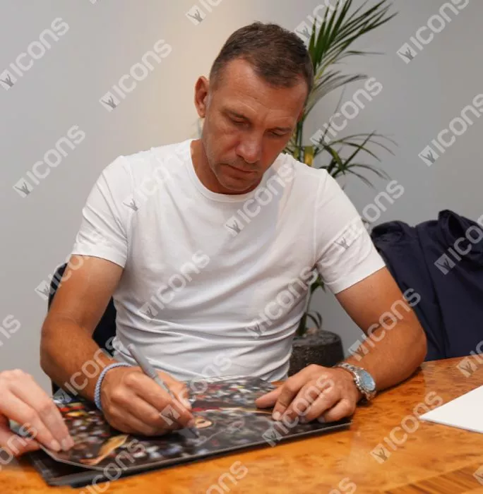 Andriy Shevchenko Official AC Milan Signed And Framed Photo: UEFA Champions League Icon