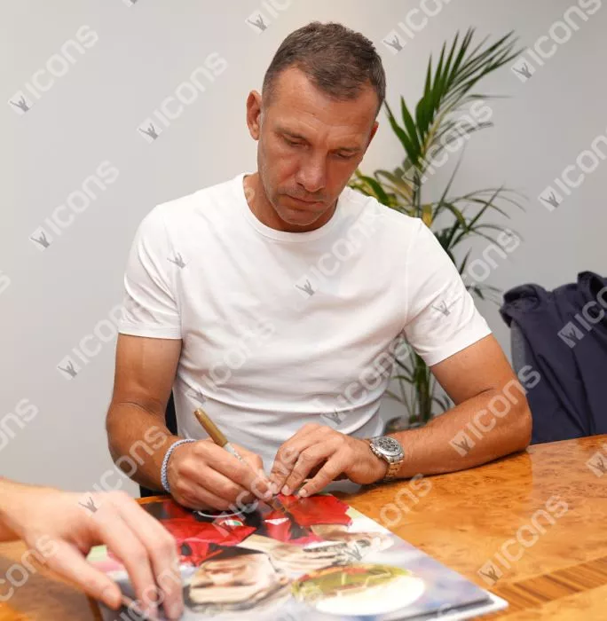 Andriy Shevchenko Official AC Milan Signed And Framed Photo: 2004 Ballon D'Or Winner
