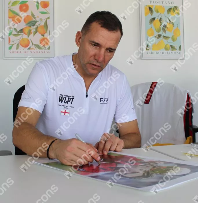 Andriy Shevchenko Official Ballon D'Or™ Signed And Framed AC Milan Photo: 2004 Winner