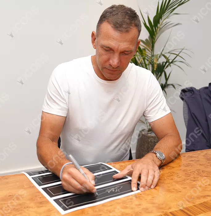 Andriy Shevchenko Official Ballon D'Or™ Signed Plaque And Photo Frame: 2004 Winner