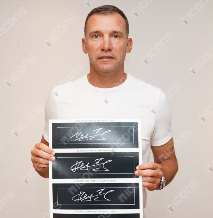 Andriy Shevchenko Official Ballon D'Or™ Signed Plaque And Photo Frame: 2004 Winner