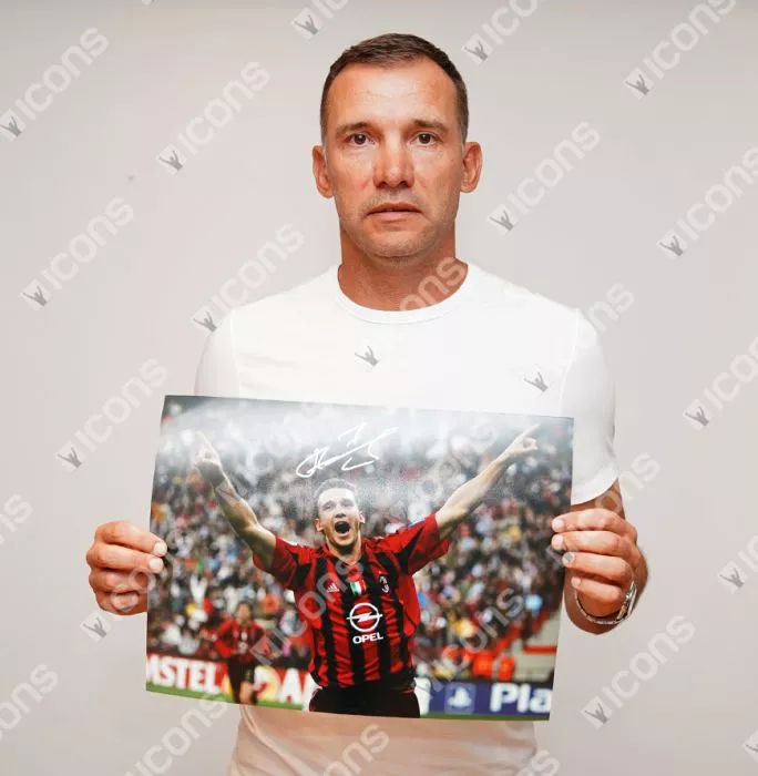 Andriy Shevchenko Official UEFA Champions League Signed And Framed AC Milan Photo: UEFA Champions League Icon