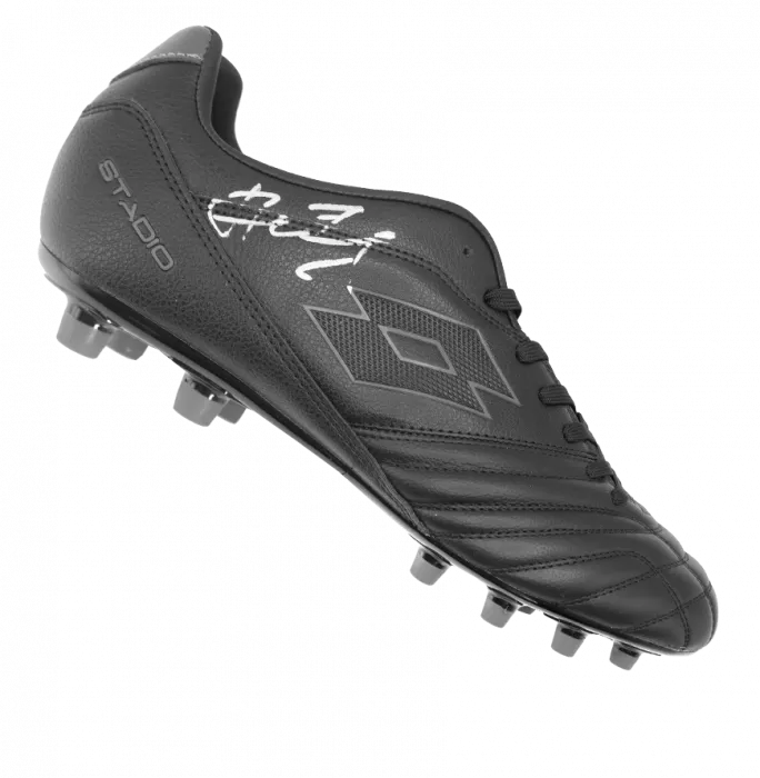 Andriy Shevchenko Signed Black Lotto Stadio III Boot In Acrylic Case