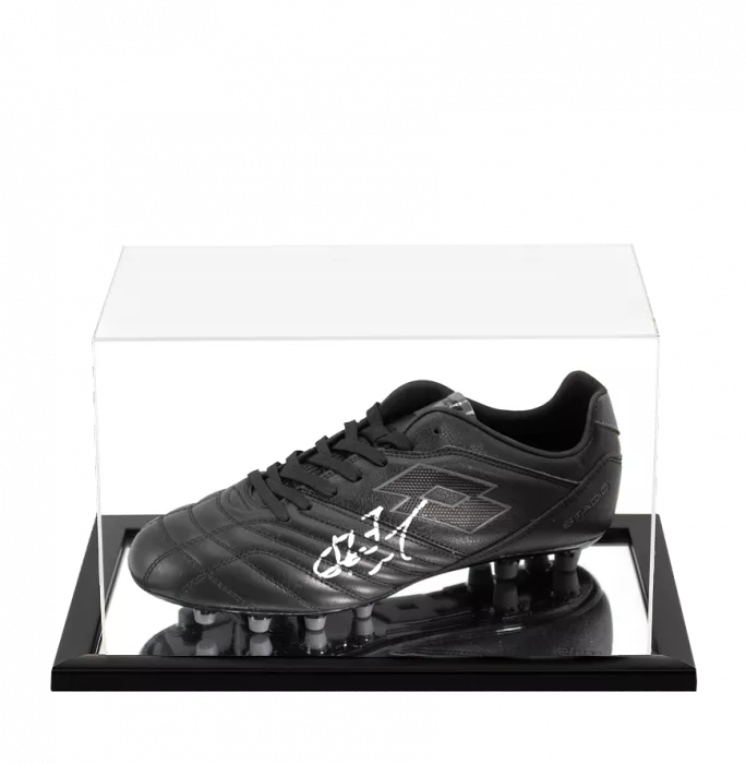 Andriy Shevchenko Signed Black Lotto Stadio III Boot In Acrylic Case