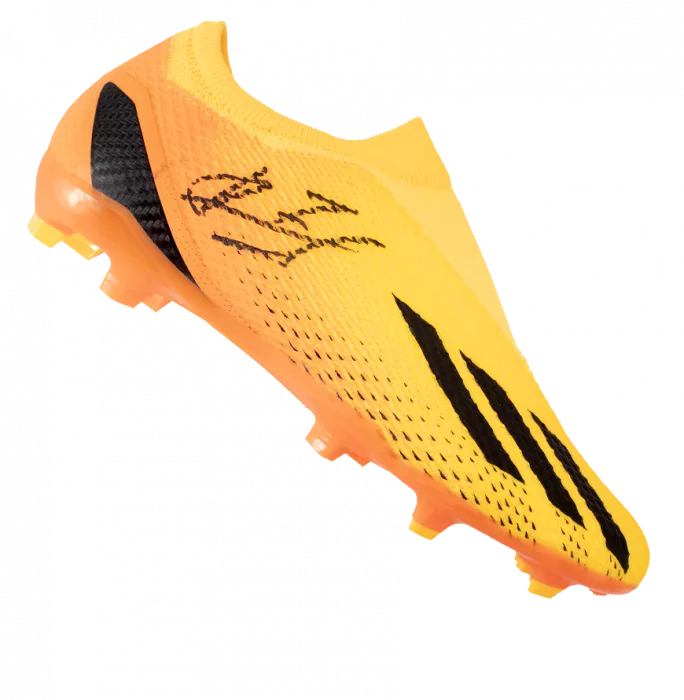 Andriy Shevchenko Signed Orange Adidas X Speedportal .3 Boot In Bubble Frame: Option 1