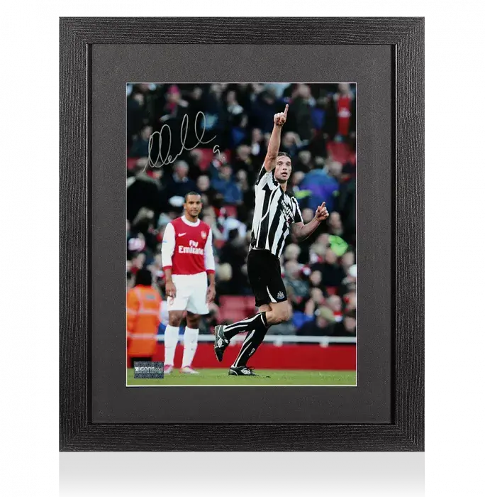 Andy Carroll Signed Newcastle United Photo In Black Wooden Frame: Geordie Hero