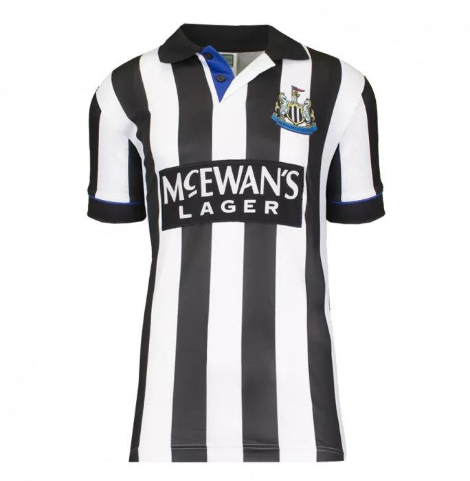 Andy Cole Back Signed Newcastle United 1995 Home Shirt In Hero Frame: Option 1