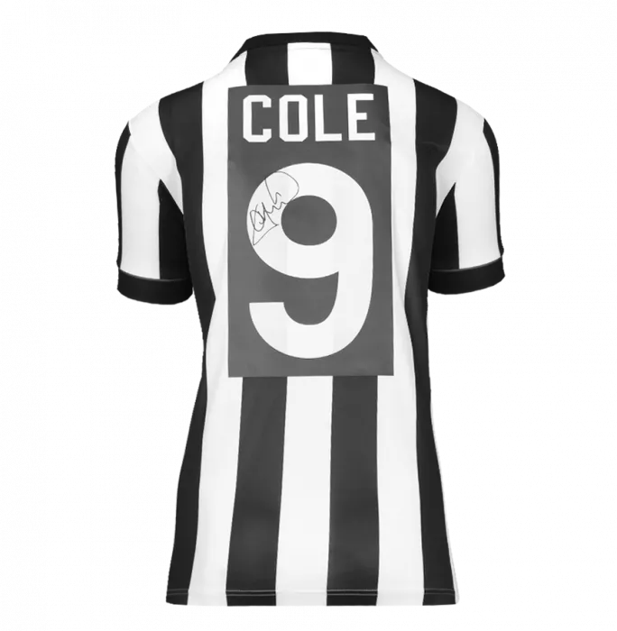 Andy Cole Back Signed Newcastle United 1995 Home Shirt In Classic Frame