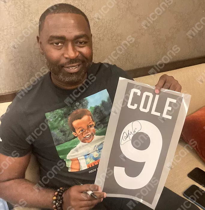 Andy Cole Back Signed Newcastle United 1995 Home Shirt In Classic Frame