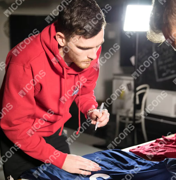 Andy Robertson Back Signed Scotland 2020 Home Shirt In Classic Frame