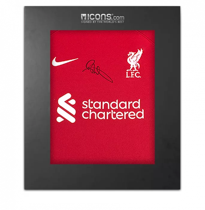 Andy Robertson Front Signed Liverpool FC 2022-23 Home Shirt In Deluxe Packaging