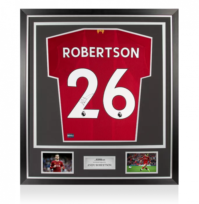 Andy Robertson Signed Liverpool 2019-20 Home Shirt In Classic Frame