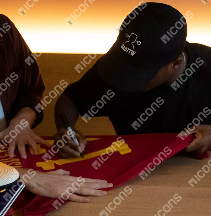 Ansu Fati Official FIFA World Cup™ Back Signed And Framed Spain 2020-21 Home Shirt