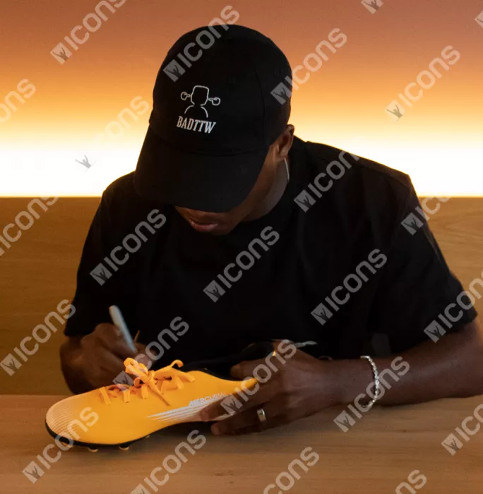 Ansu Fati Signed Yellow Nike Mercurial Vapor Boot In Acrylic Case