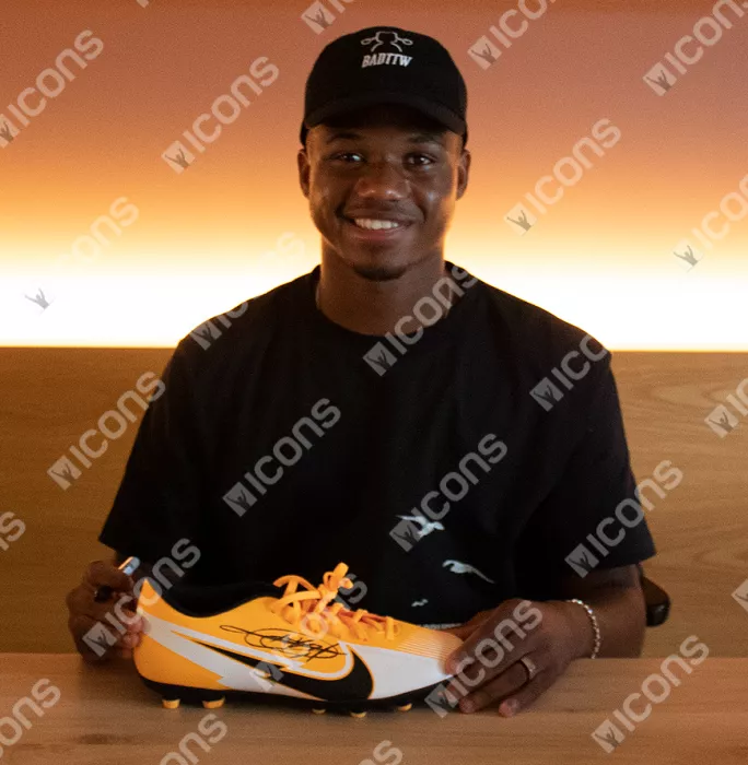 Ansu Fati Signed Yellow Nike Mercurial Vapor Boot In Acrylic Case