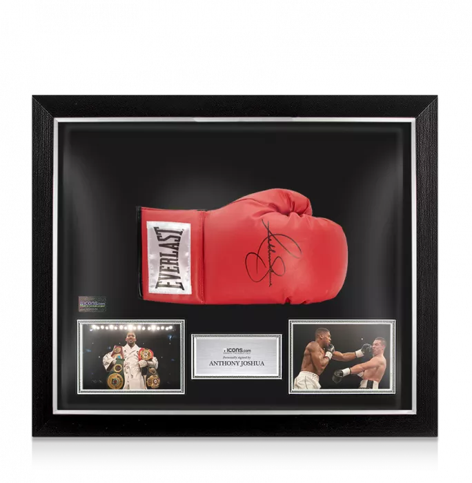 Anthony Joshua Signed Everlast Boxing Glove In Bubble Frame: Option 1