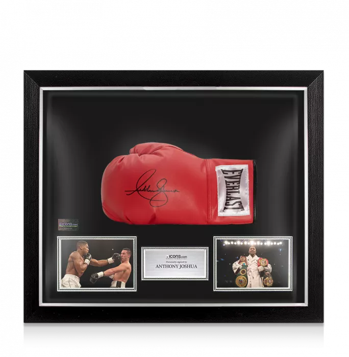 Anthony Joshua Signed Everlast Boxing Glove In Bubble Frame: Option 1