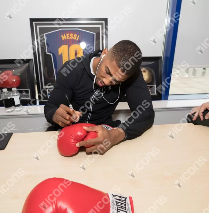 Anthony Joshua Signed Red Everlast Boxing Glove