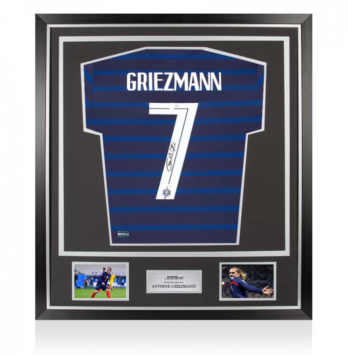 Antoine Griezmann Back Signed France 2020 Shirt In Classic Frame