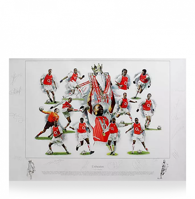 Arsenal Squad Signed Print: The Invincibles Special Edition