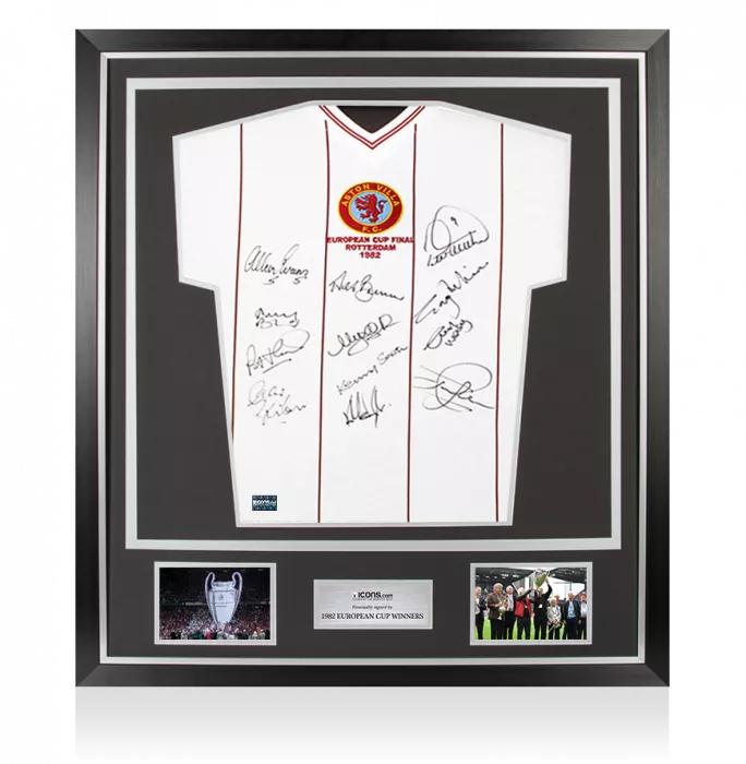 Aston Villa 1982 European Cup Final Multi-Signed Shirt In Classic Frame