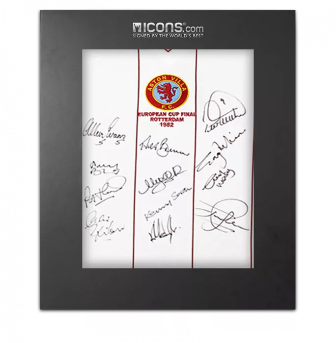 Aston Villa 1982 European Cup Final Multi-Signed Shirt In Deluxe Packaging