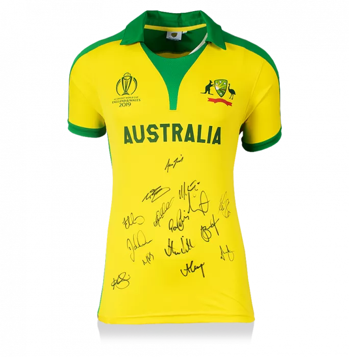 Australia Squad Signed 2019 ICC World Cup Shirt