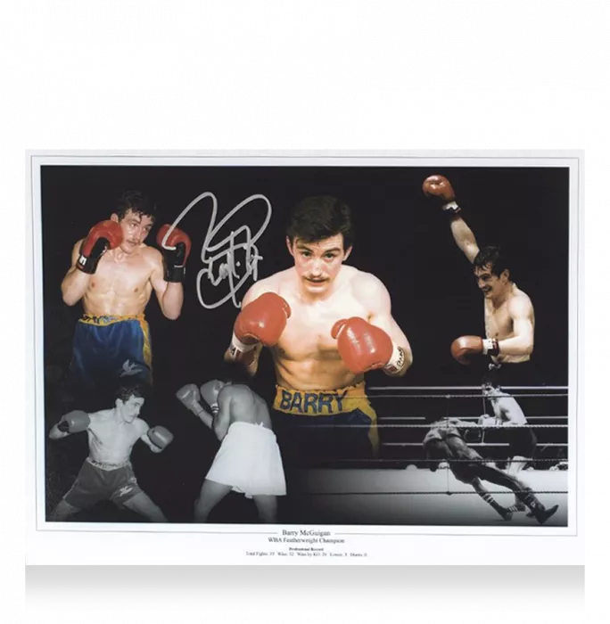 Barry McGuigan Signed Boxing Photo In Premium Photo Frame