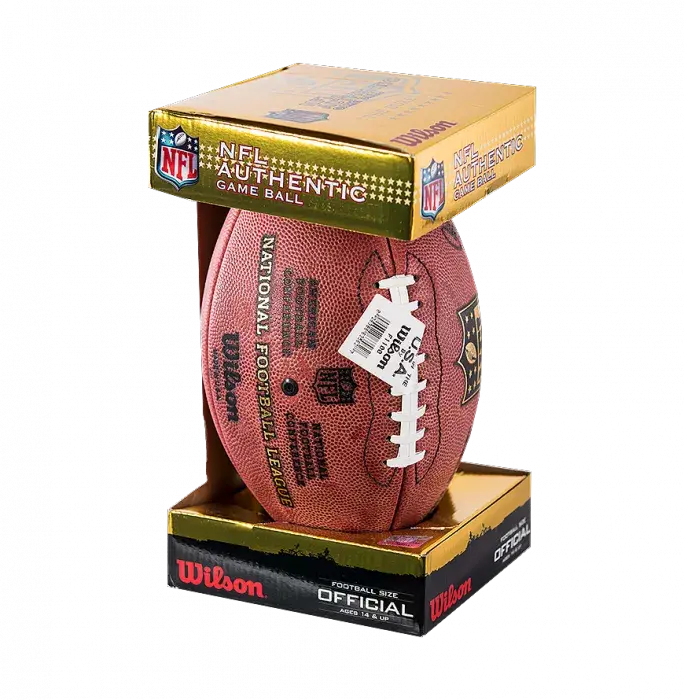 Barry Sanders Signed Official NFL Duke Football: "HOF 2004 18 190 Career Yards" Inscription