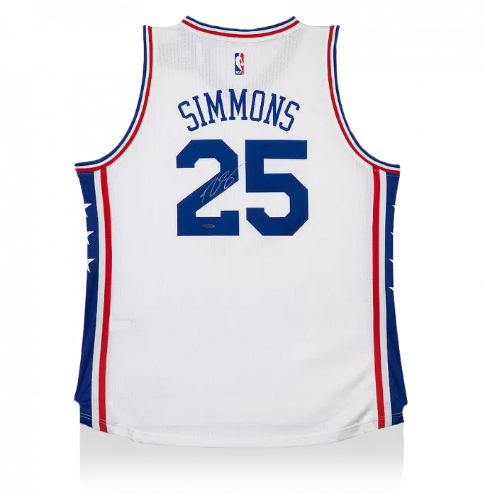 Ben Simmons Back Signed Philadelphia 76ers Home Jersey