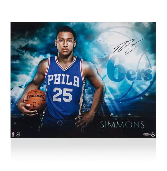 Ben Simmons Signed Philadelphia 76ers Photo: Ready