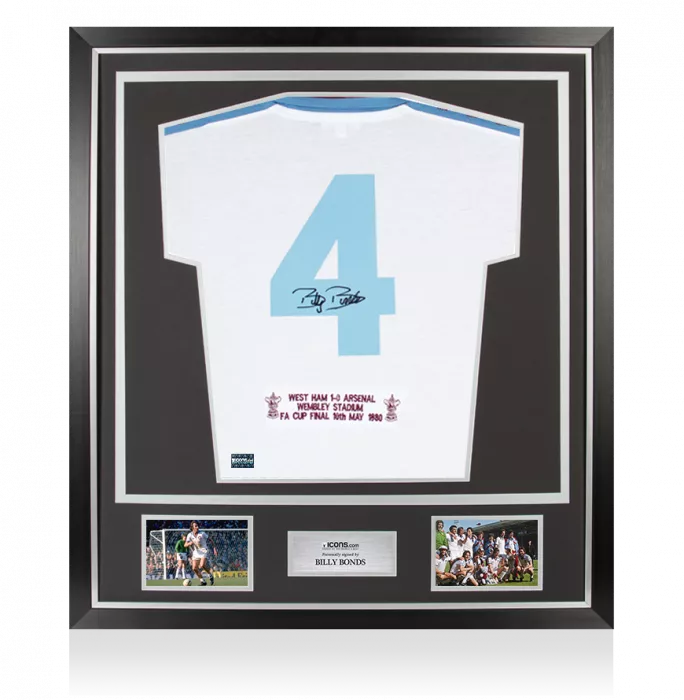Billy Bonds Back Signed West Ham 1980 Home Shirt In Classic Frame