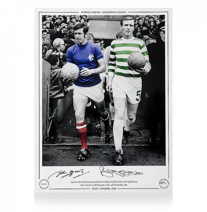 Billy McNeill & John Greig Signed Photo: Old Firm Icons