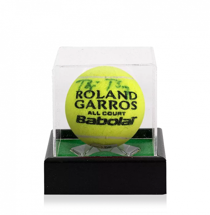 Bjorn Borg Signed French Open Tennis Ball In Acrylic Case