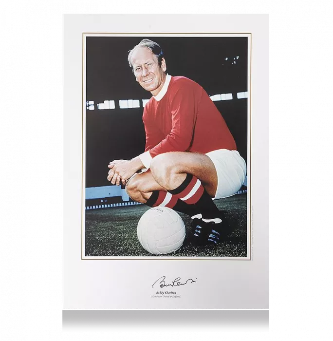 Bobby Charlton Signed Photo: Manchester United Legend