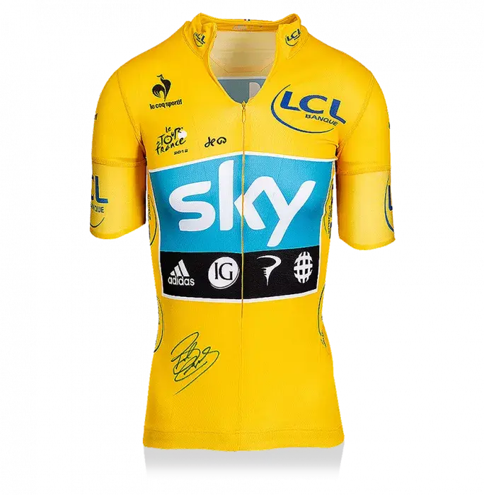 Bradley Wiggins Front Signed Yellow Tour De France Jersey In Deluxe Packaging
