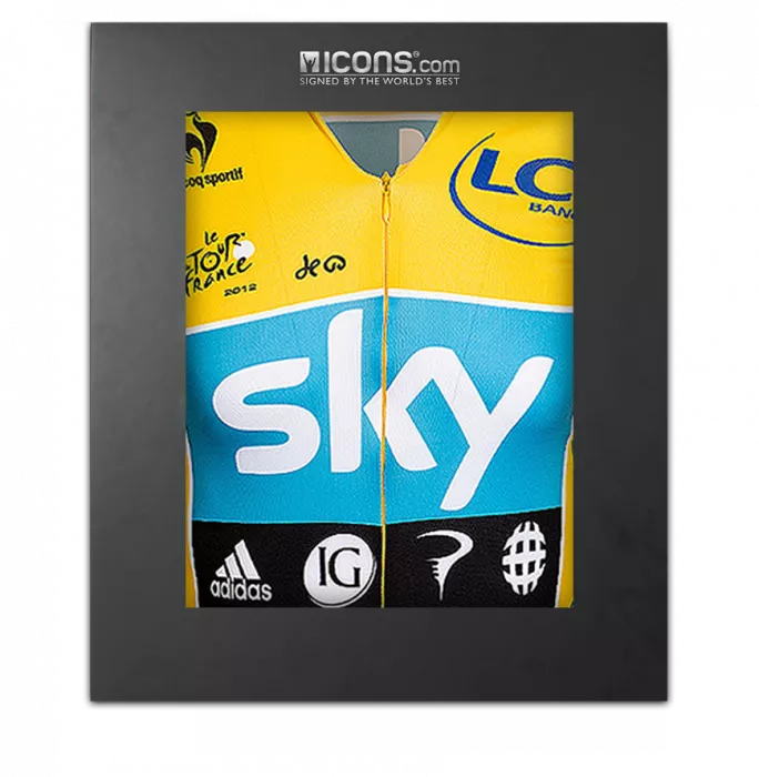Bradley Wiggins Front Signed Yellow Tour de France Jersey In Deluxe Packaging